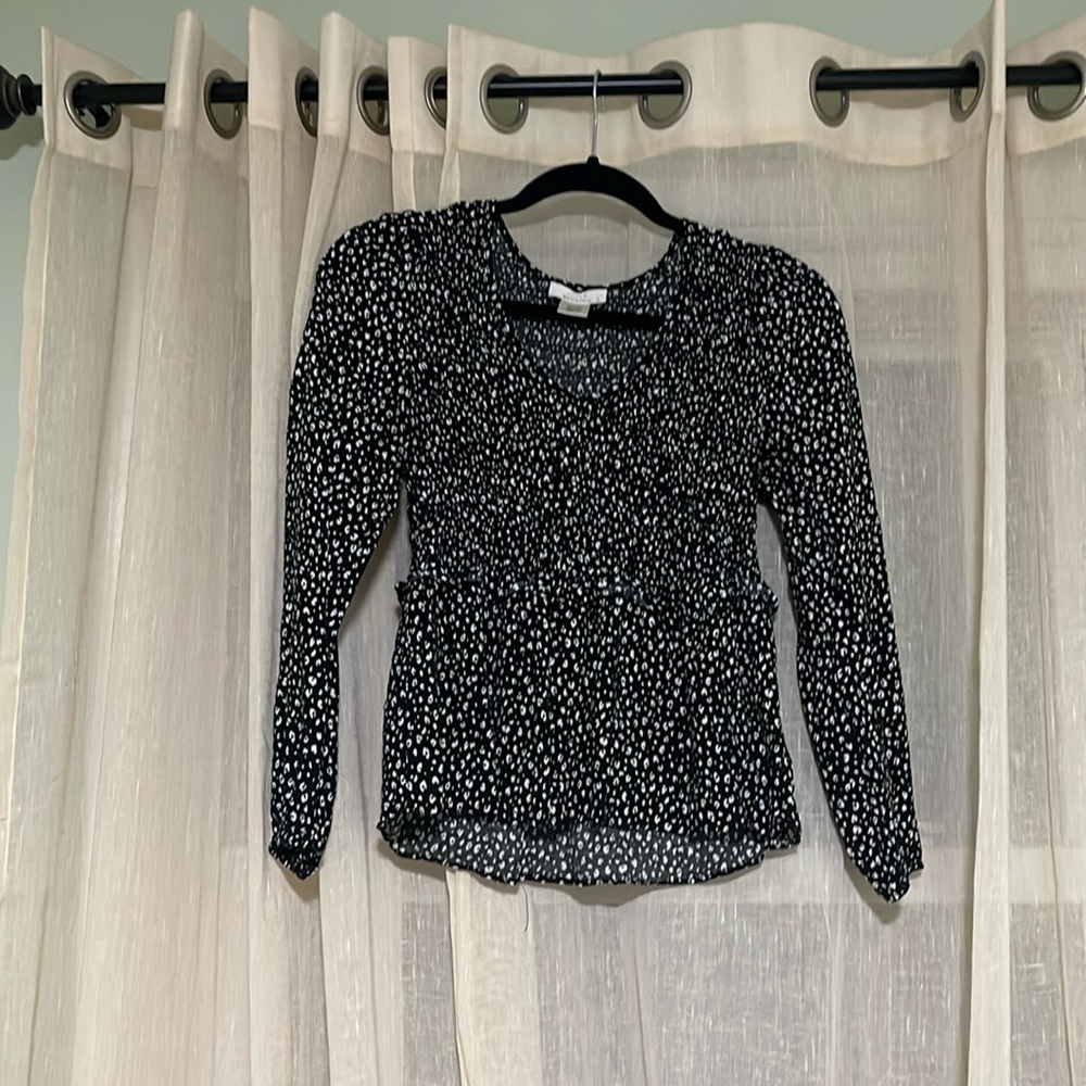 Black and White Blouse
